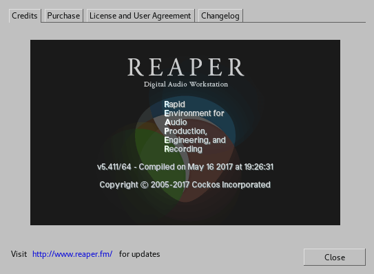 Reaper 5.411 Linux